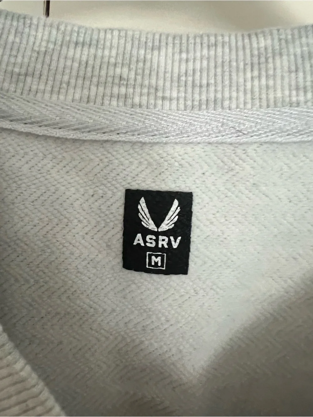 ASRV DSG-0984 Herringbone Crewneck Heather Grey Men’s Medium